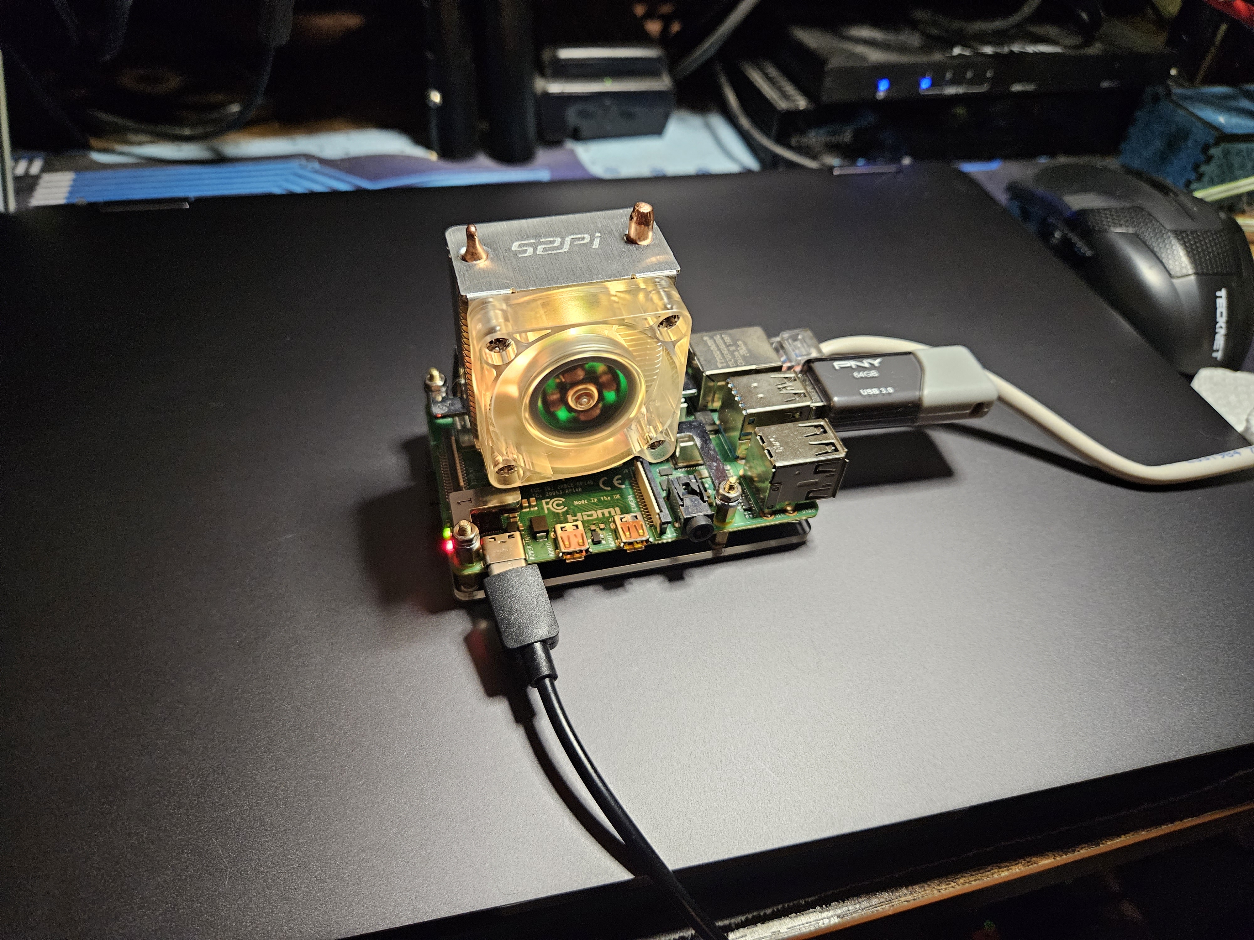 Vertically diagonal view of the webserver in its new case